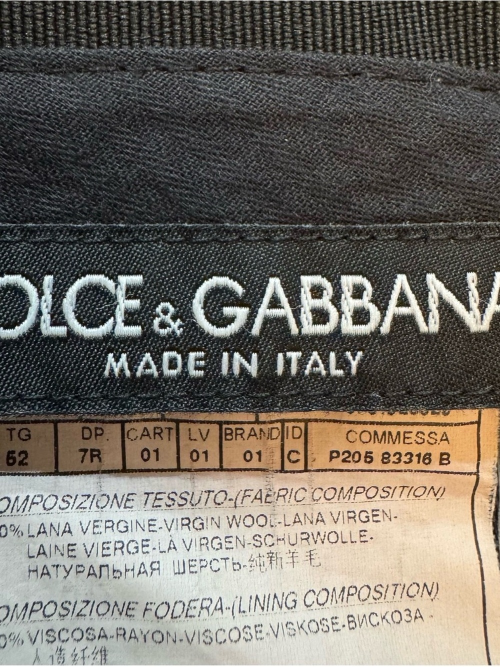 sony movie and TV studio wardrobe dolce & gabbana W34 msrp $980-$1595+ high-end